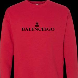 BALENCE YOUR EGO-------L/S CREW----------RED